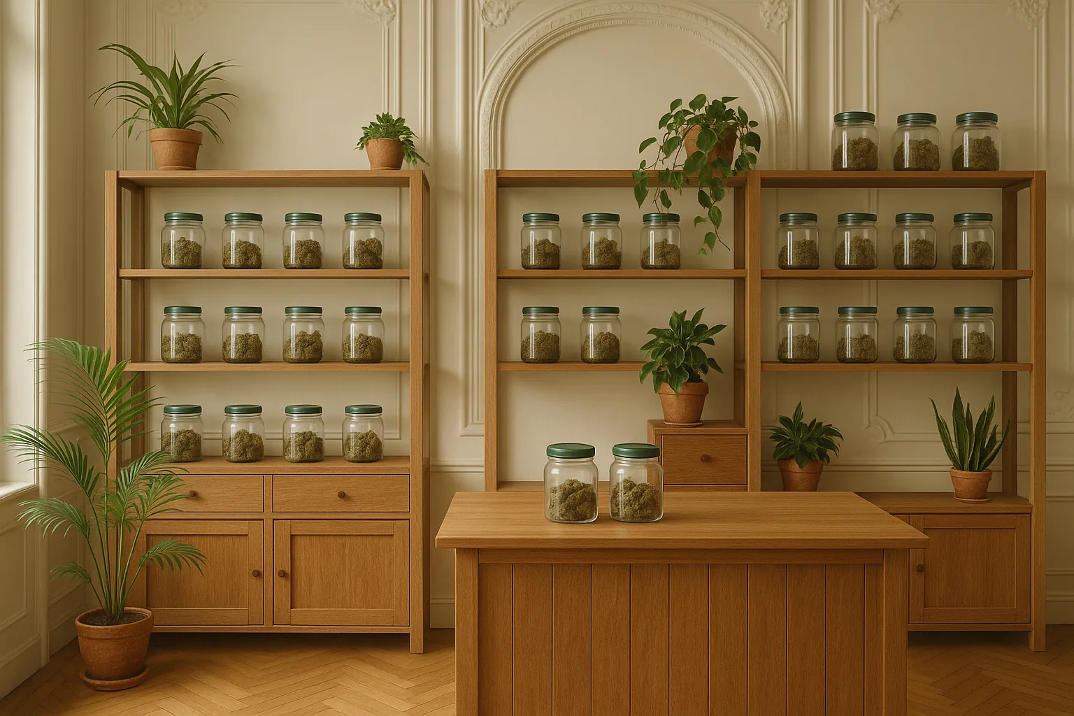Intérieur boutique CBD à l'esprit lyon