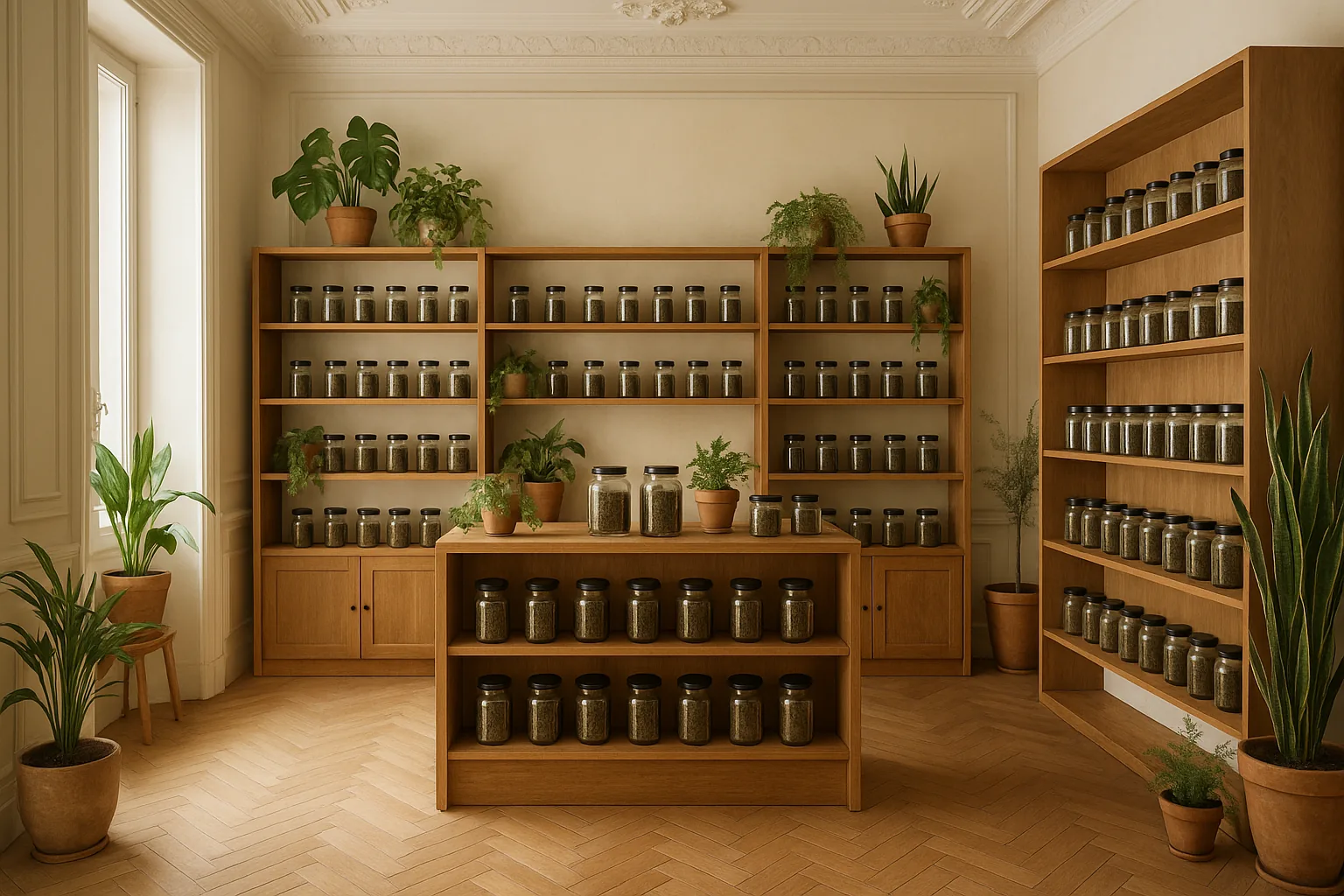 Intérieur boutique CBD à l'esprit Montpellier
