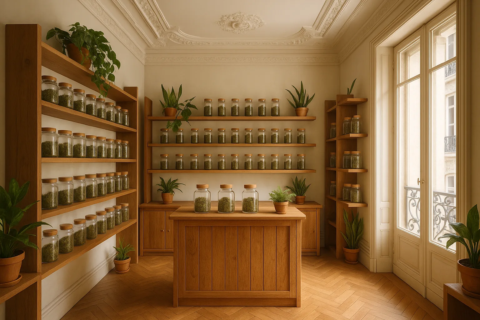 Intérieur boutique CBD à l'esprit Nantes