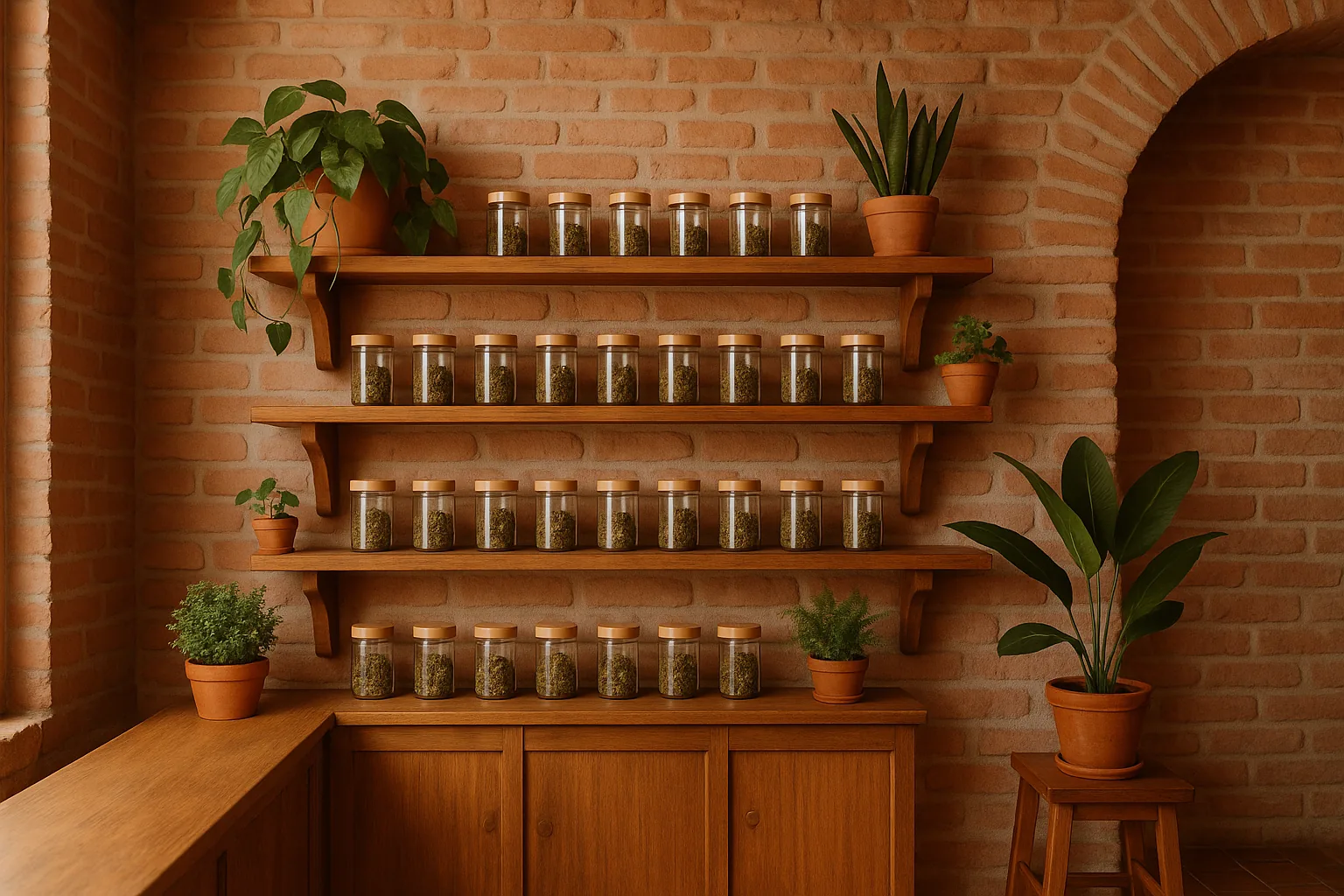 Intérieur boutique CBD à l'esprit Toulouse