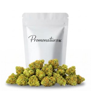 Amnesia haze cbd small buds Promonatura 10g cogollos verdes dorados con tricomas resina brillante variedad clásica