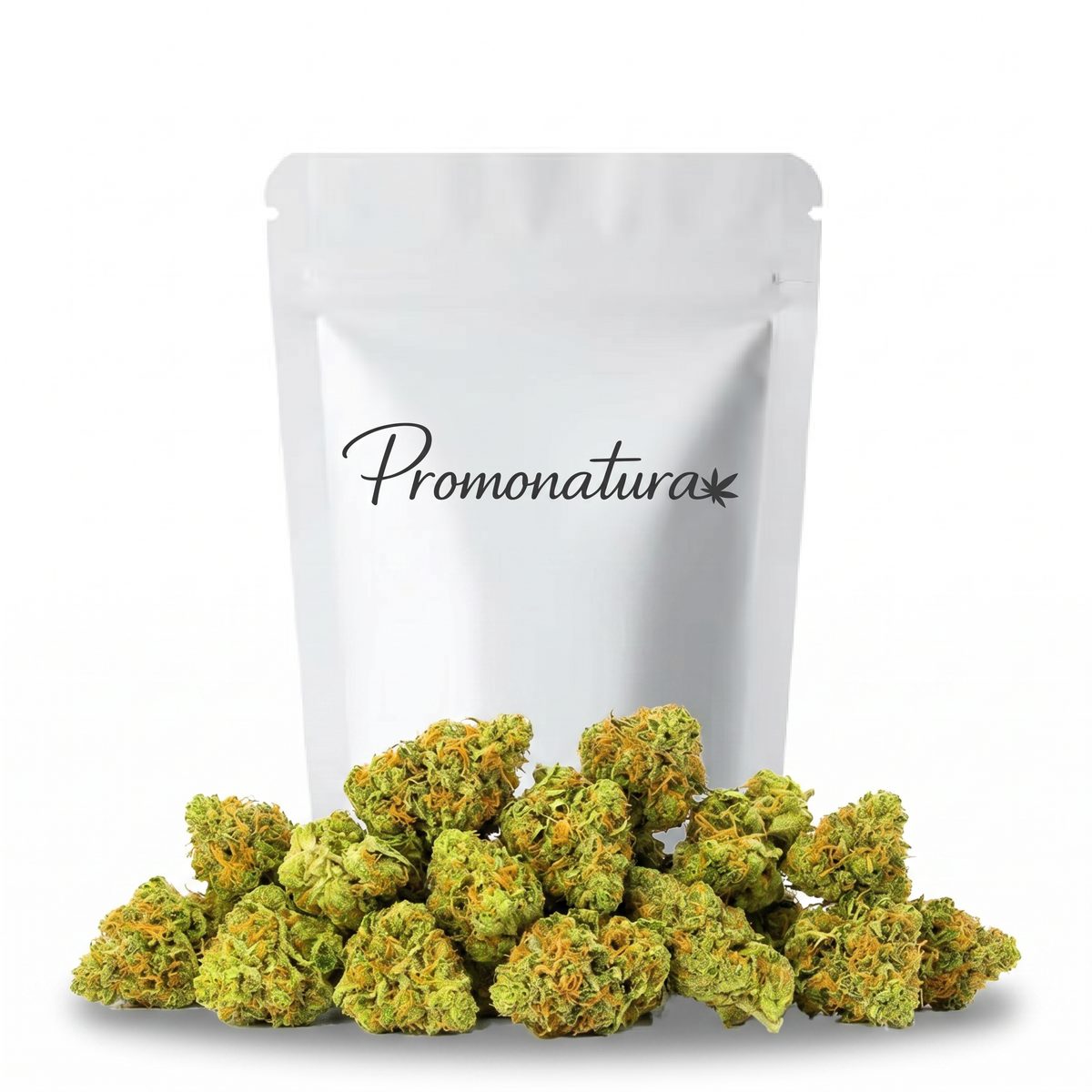 Amnesia haze cbd small buds Promonatura 10g cogollos verdes dorados con tricomas resina brillante variedad clásica