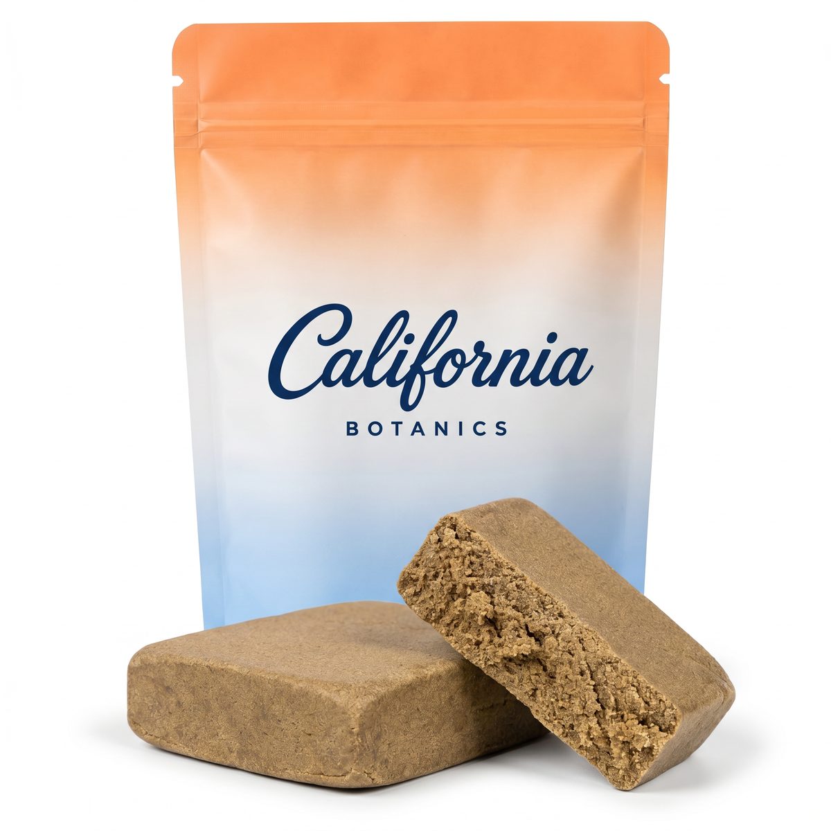 CBN King Hash CBD de California Botanics, resina artesanal marrón ámbar de textura fina y maleable rica en CBN