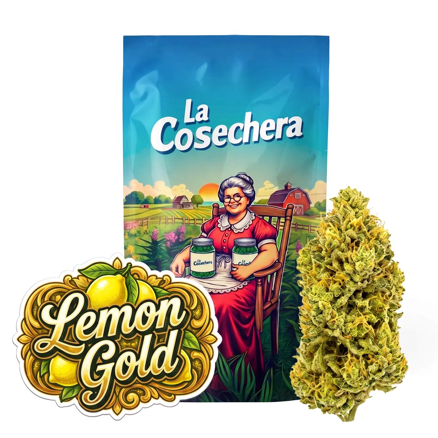 Lemon Gold Greenhouse Fleurs CBD La Cosechera